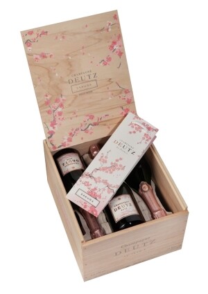 Deutz Rosé Sakura Limited Edition in Wooden Case   Deutz Rosé Sakura Limited Edition in Wooden Case