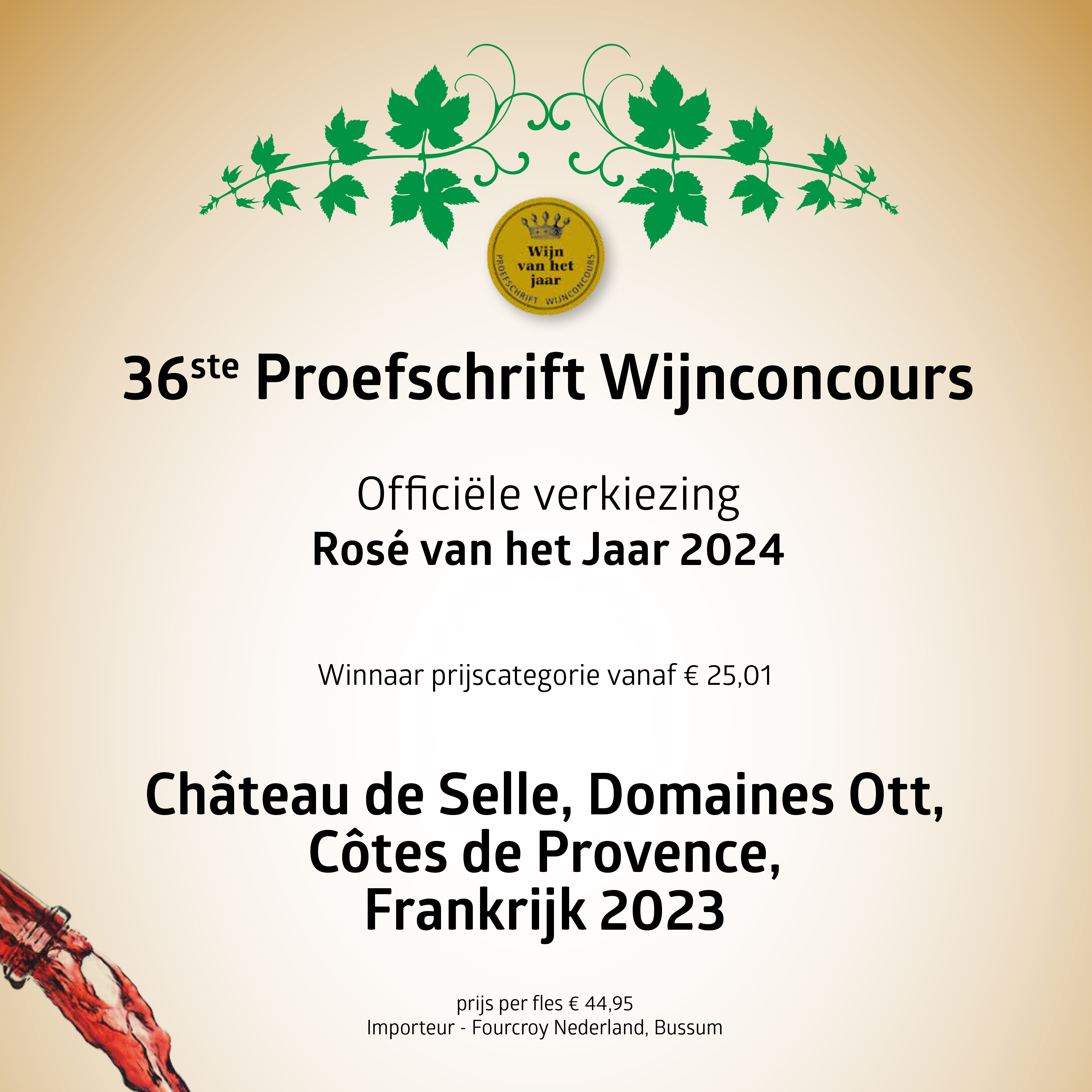 Château de Selle Rosé | Rosé van het jaar 2024 Château de Selle Rosé | Rosé van het jaar 2024