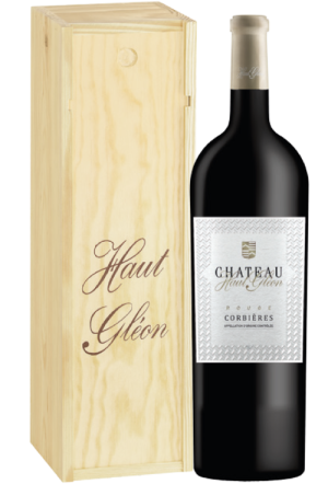 Chateau Haut Gléon Corbières Rouge 1,5 L in Wooden Box Chateau Haut Gléon Corbières Rouge 1,5 L in Wooden Box