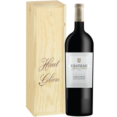 Château Haut Gleon Chateau Haut Gléon Corbières Rouge 1,5 L in Wooden Box
